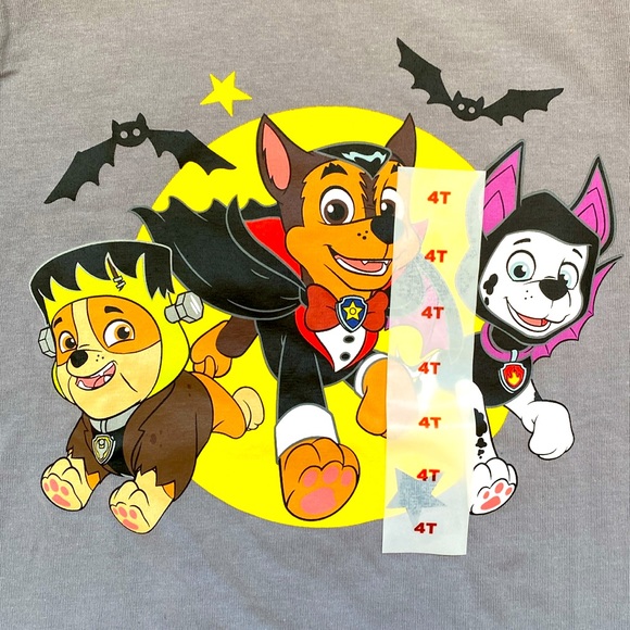 Kids Paw Patrol Nickelodean Halloween T-Shirt - Size 4T - NWT - Picture 2 of 3
